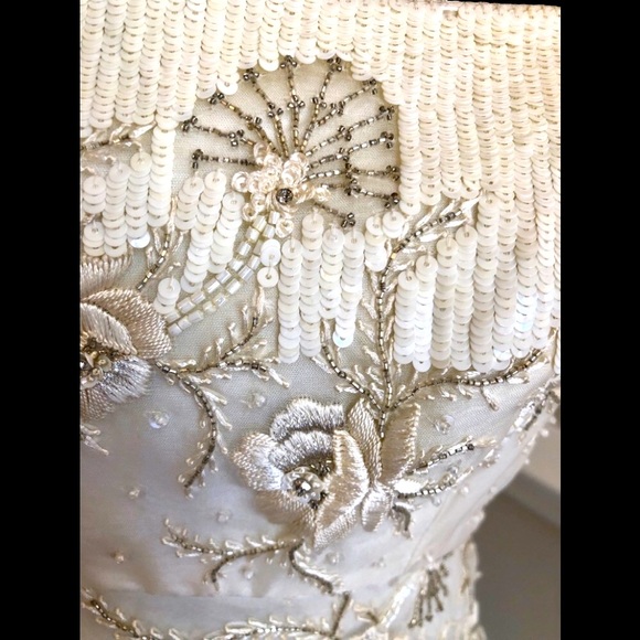 Lazaro Couture Silk Organza Bridal Gown Street Sz 6/Label 10 - Picture 10 of 12